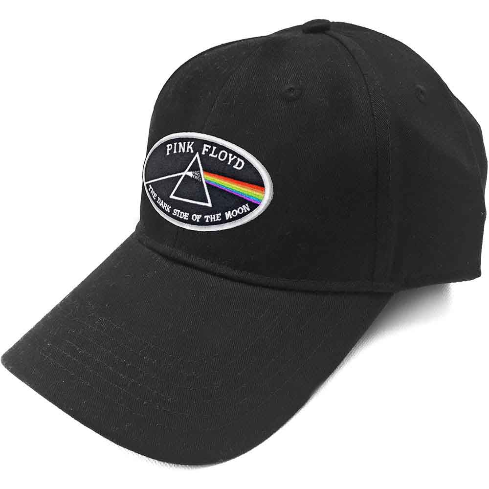 Pink Floyd Unisex Baseball Cap The Dark Side of the Moon White Border Black