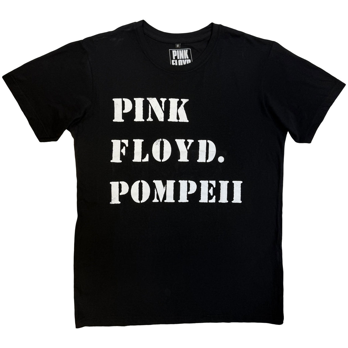 Pink Floyd Unisex Carbon T-Shirt Pompeii Stencil Black (M)