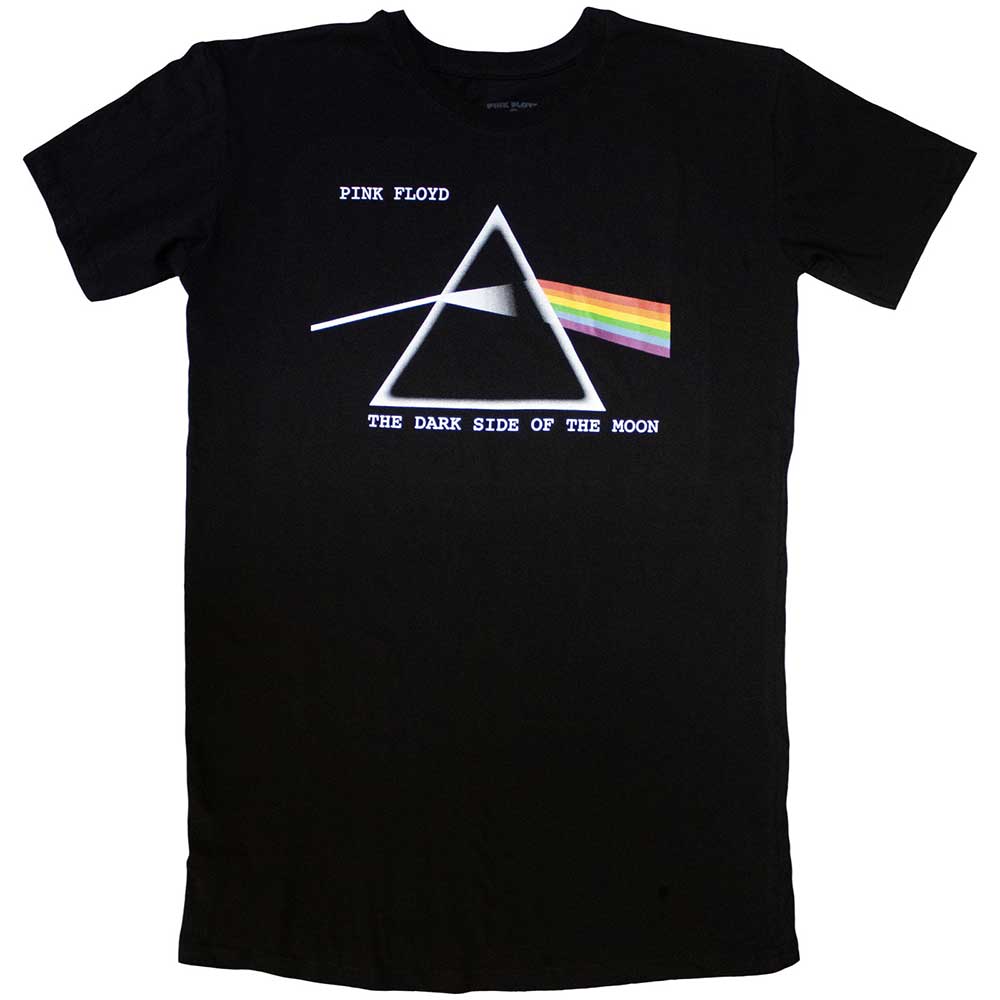 Pink Floyd Ladies T-Shirt Dress Dark Side Of The Moon Courier Black (L)