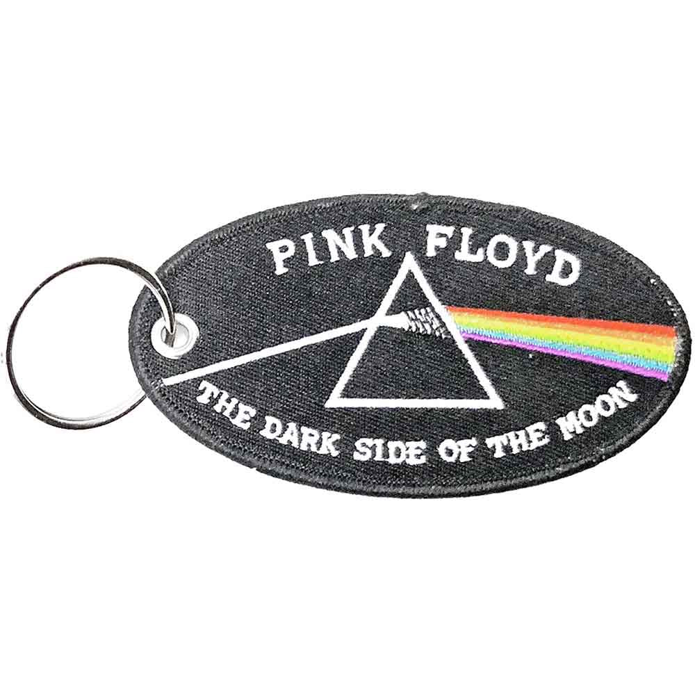 Pink Floyd Standard Key Chain Dark Side of the Moon Oval Black Border (Embroidered)