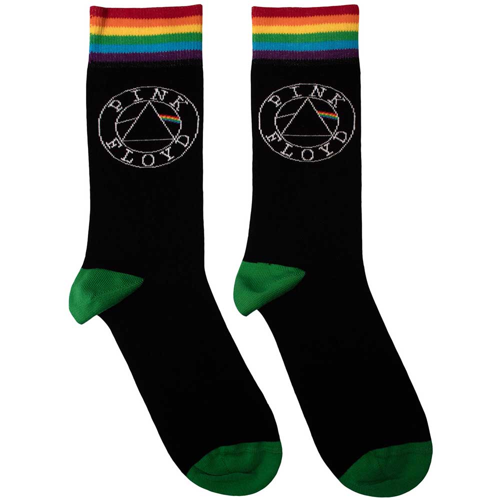 Pink Floyd Unisex Ankle Socks Circle Logo Black (UK Size 7-11)