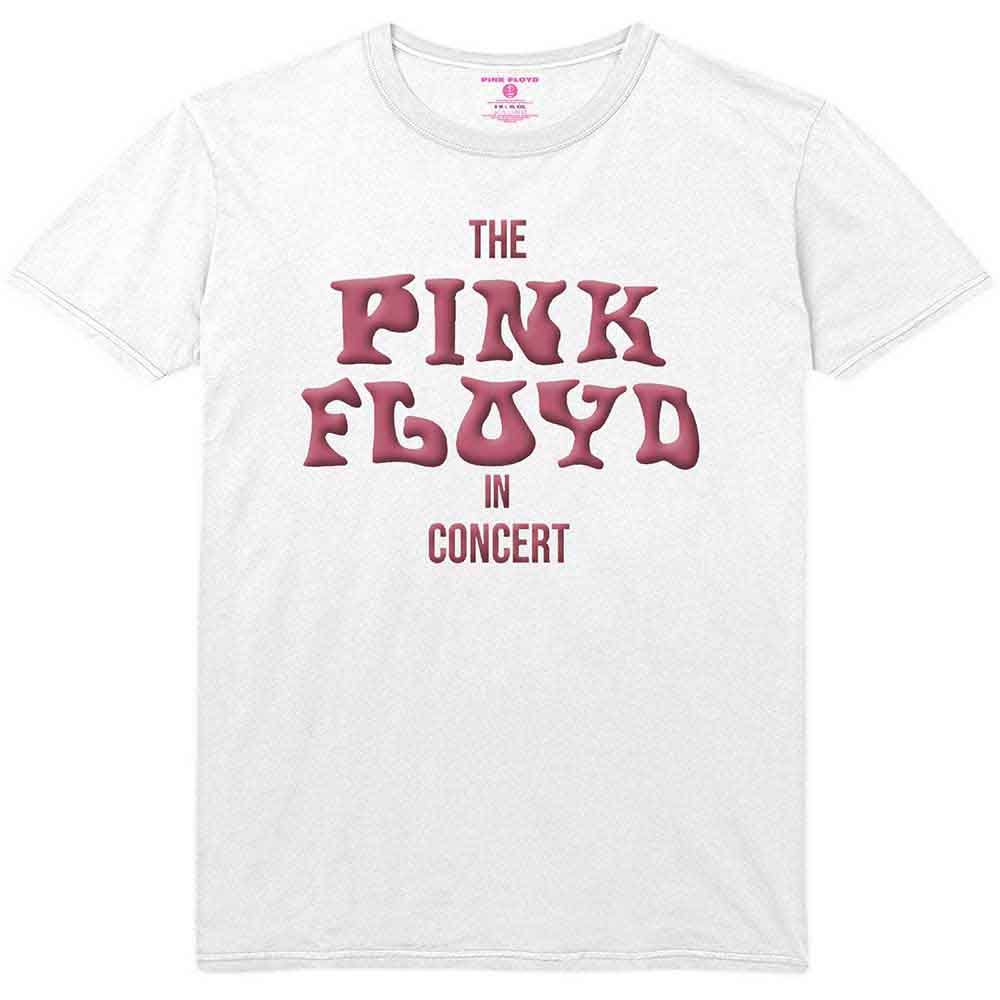 Pink Floyd Unisex T-Shirt In Concert (Puff Print) White (M)