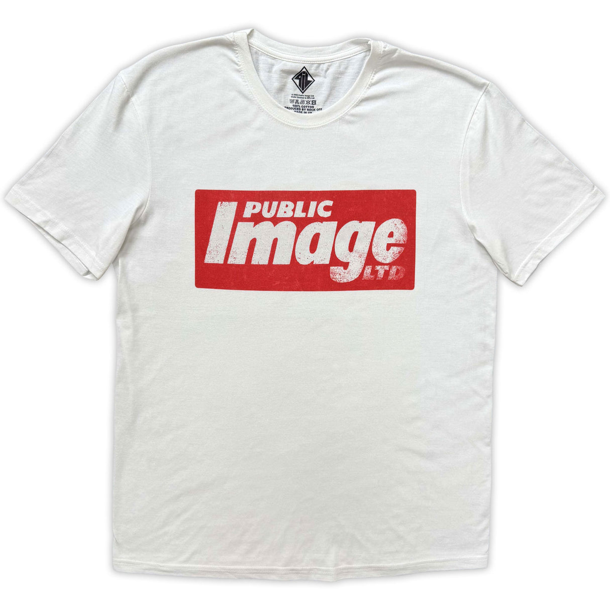 Public Image Ltd Unisex T-Shirt News Logo White (XL)
