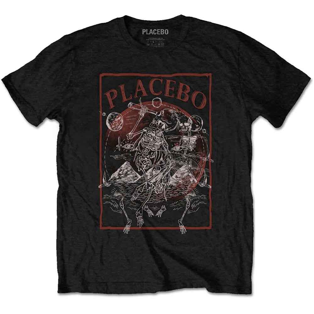 Placebo Unisex T-Shirt Astro Skeletons Black (XXL)