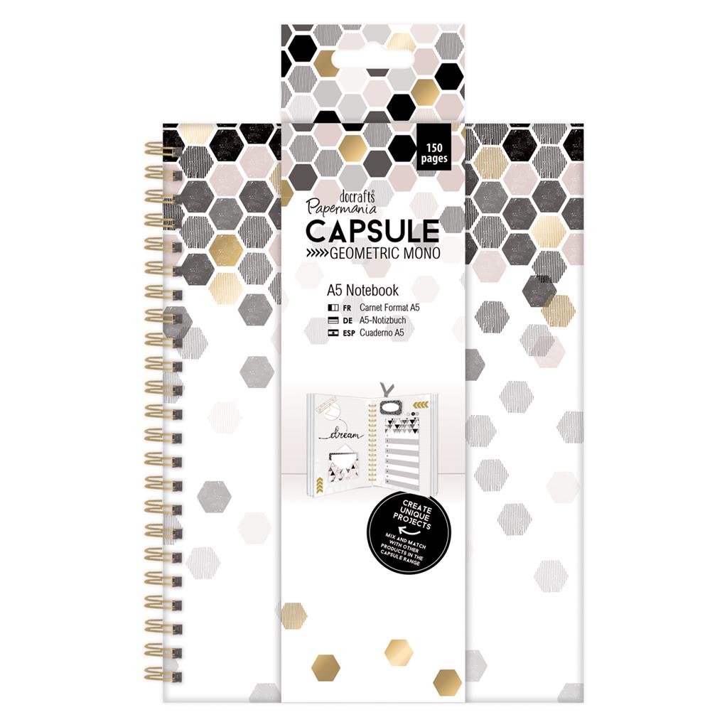 Papermania Capsule Geometric Mono A5 Notebook