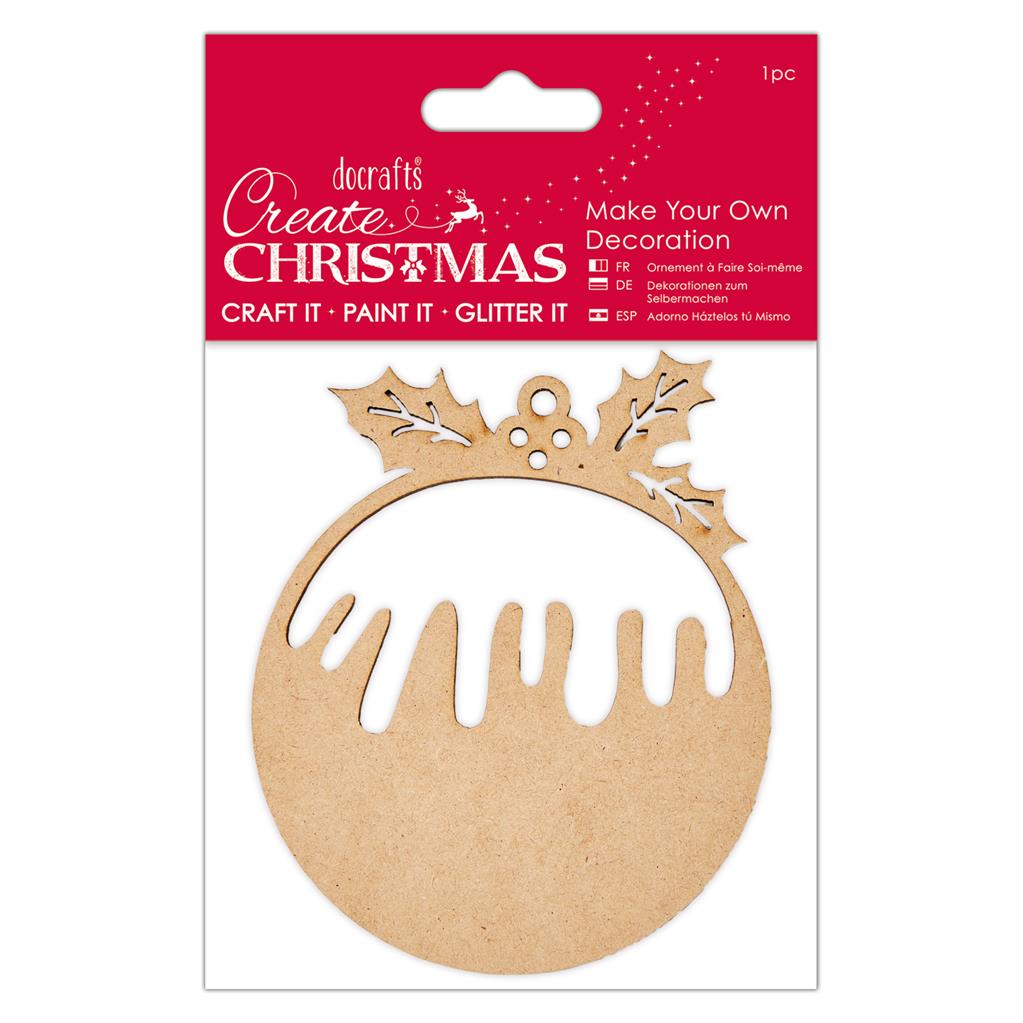 Create Christmas Make Your Own Decorations - Pudding (4pk)