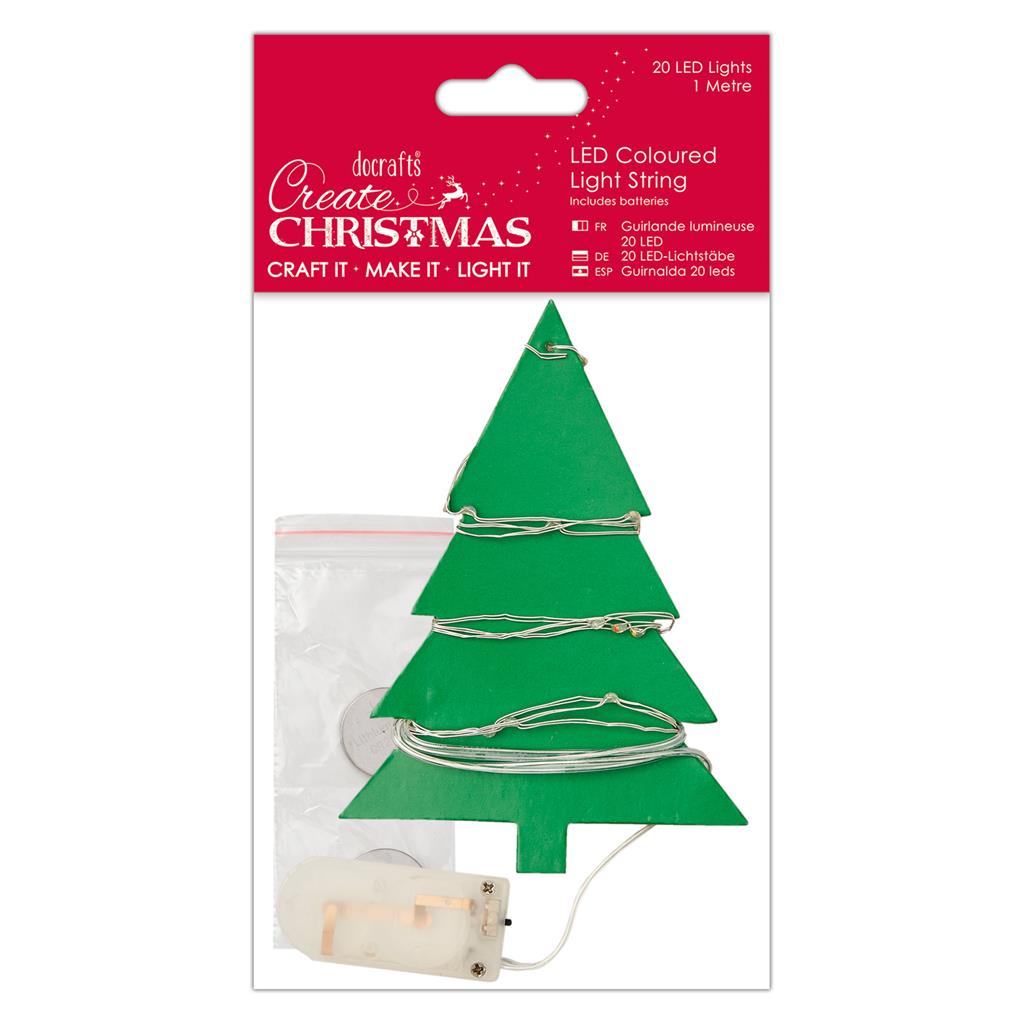 Create Christmas 20 LED Light String - Multicoloured