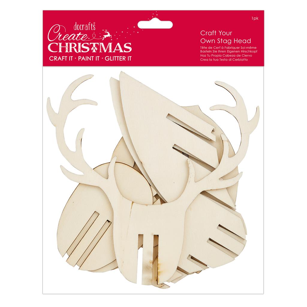 Create Christmas Craft Your Own Stag Head Large