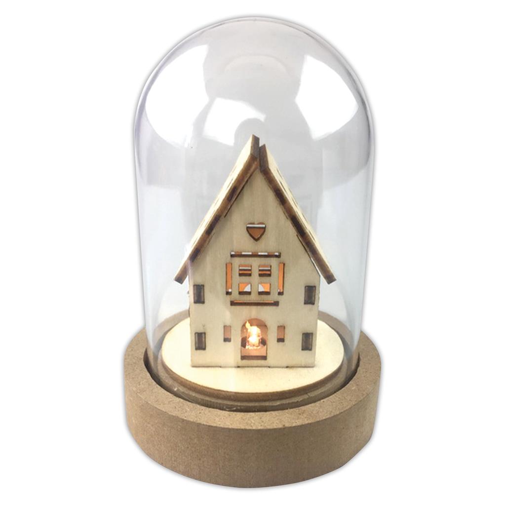 Create Christmas LED Cloche House