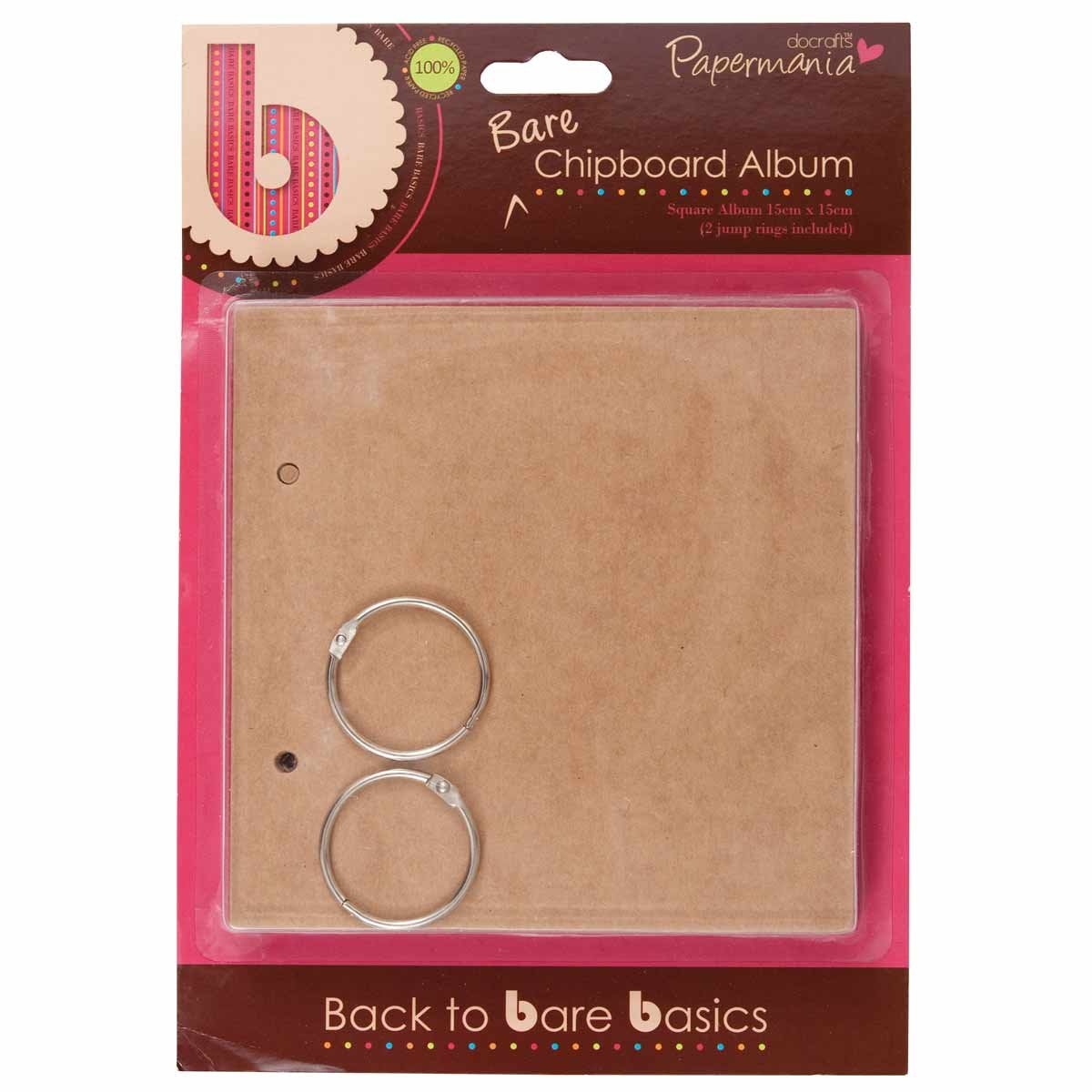 Bare Basics Chipboard Album 15cm x 15cm (6pc)