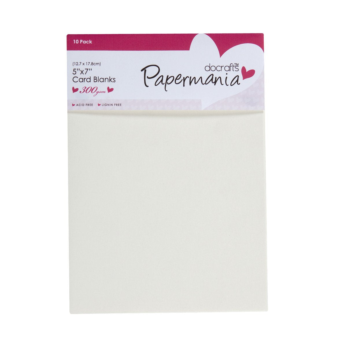 Papermania Cards & Envelopes 5" x 7" 300gsm Cream (10pk)