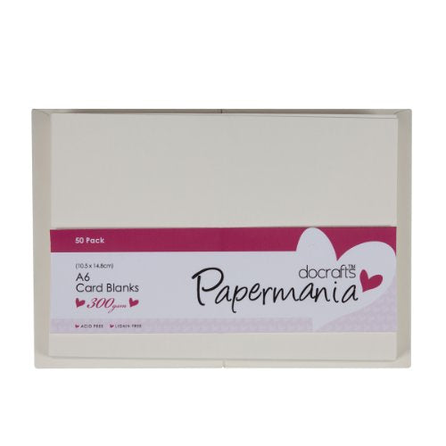 Papermania Cards & Envelopes A6 300gsm Cream (50pk)