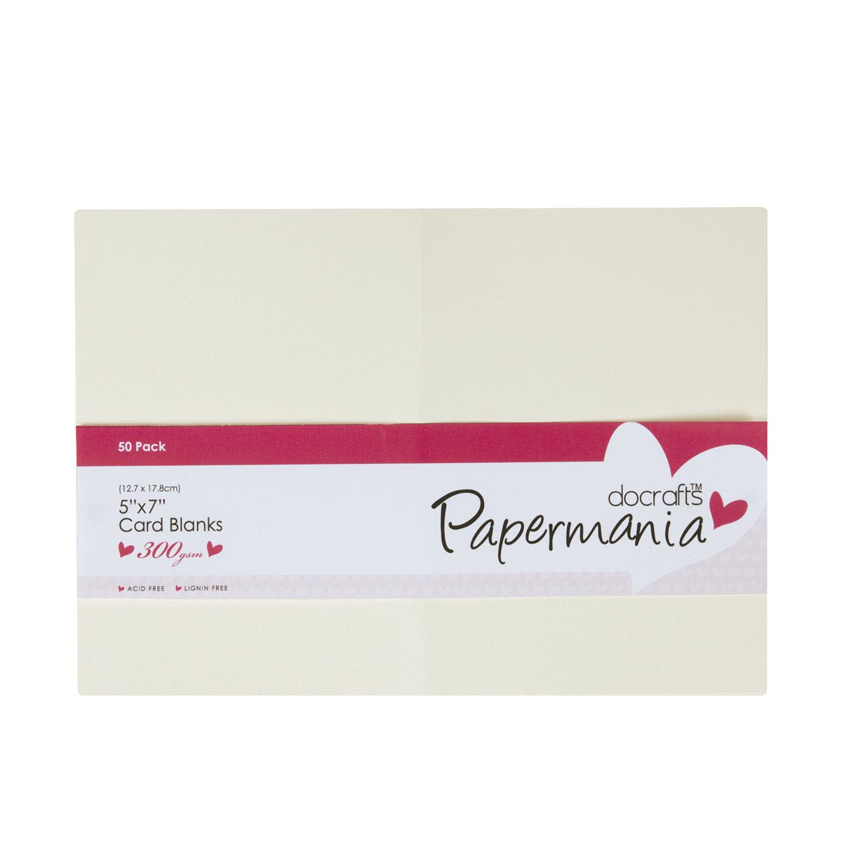 Papermania Cards & Envelopes 5" x 7" 300gsm Cream (50pk)