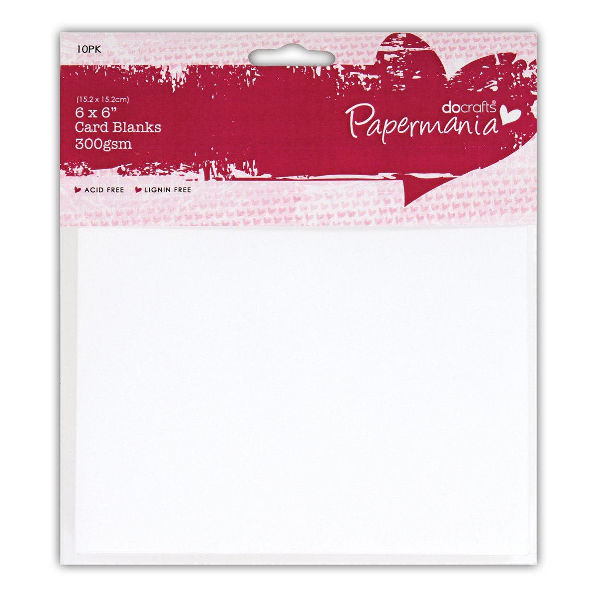 Papermania 6" x 6" Cards & Envelopes 300gsm White (10pk)