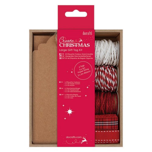 Create Christmas Large Gift Tag Kit - Red