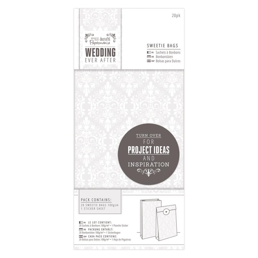 Papermania Wedding Every After Damask Sweetie Bags (20pk)