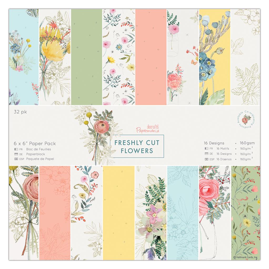Papermania 6" x 6" Paper Pack - Freshly Cut Flowers (32sht)