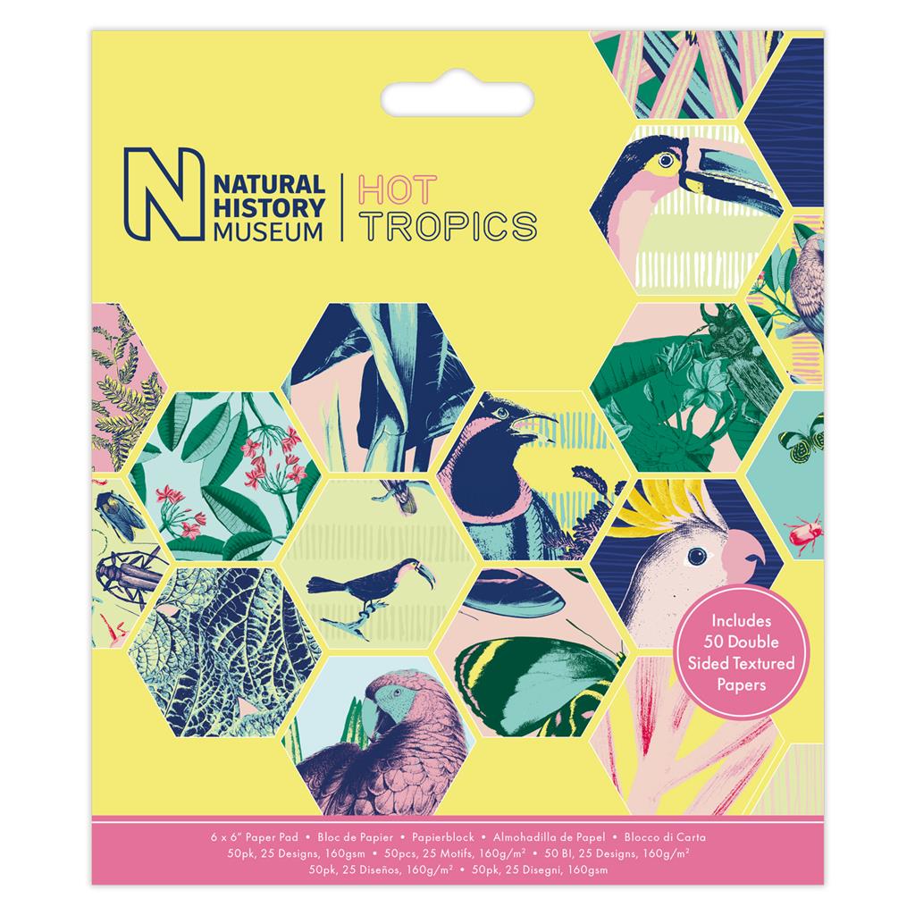 Papermania 6" x 6" Paper Pad - Natural History Museum Hot Tropics (25sht)