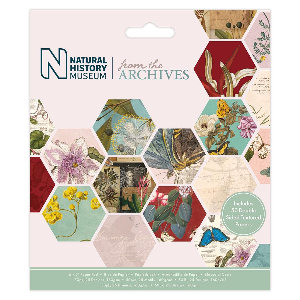 Papermania 6" x 6" Paper Pad - Natural History Museum From the Archives (25sht)
