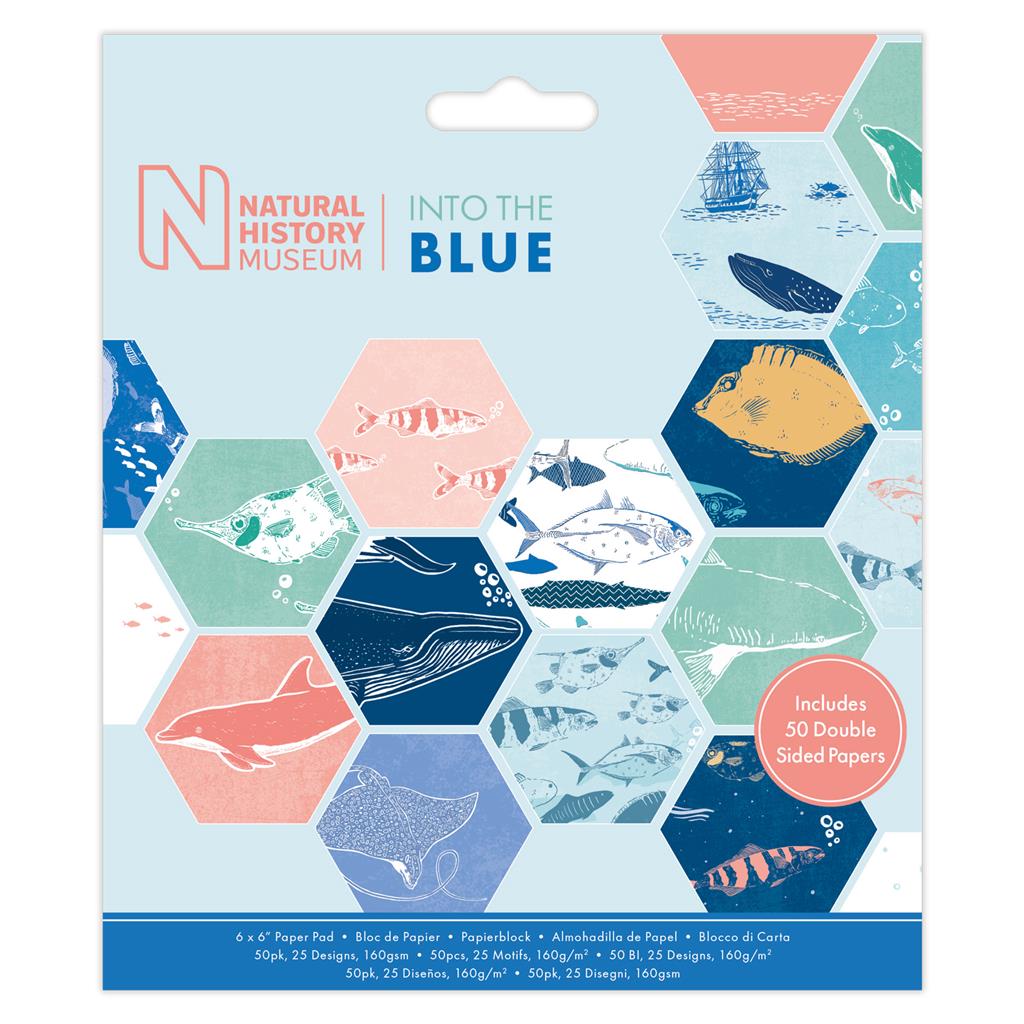 Papermania 6" x 6" Paper Pad - Natural History Museum Into the Blue (25sht)