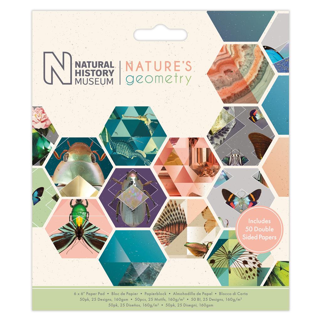 Papermania 6" x 6" Paper Pad - Natural History Museum Nature's Geometry (25sht)