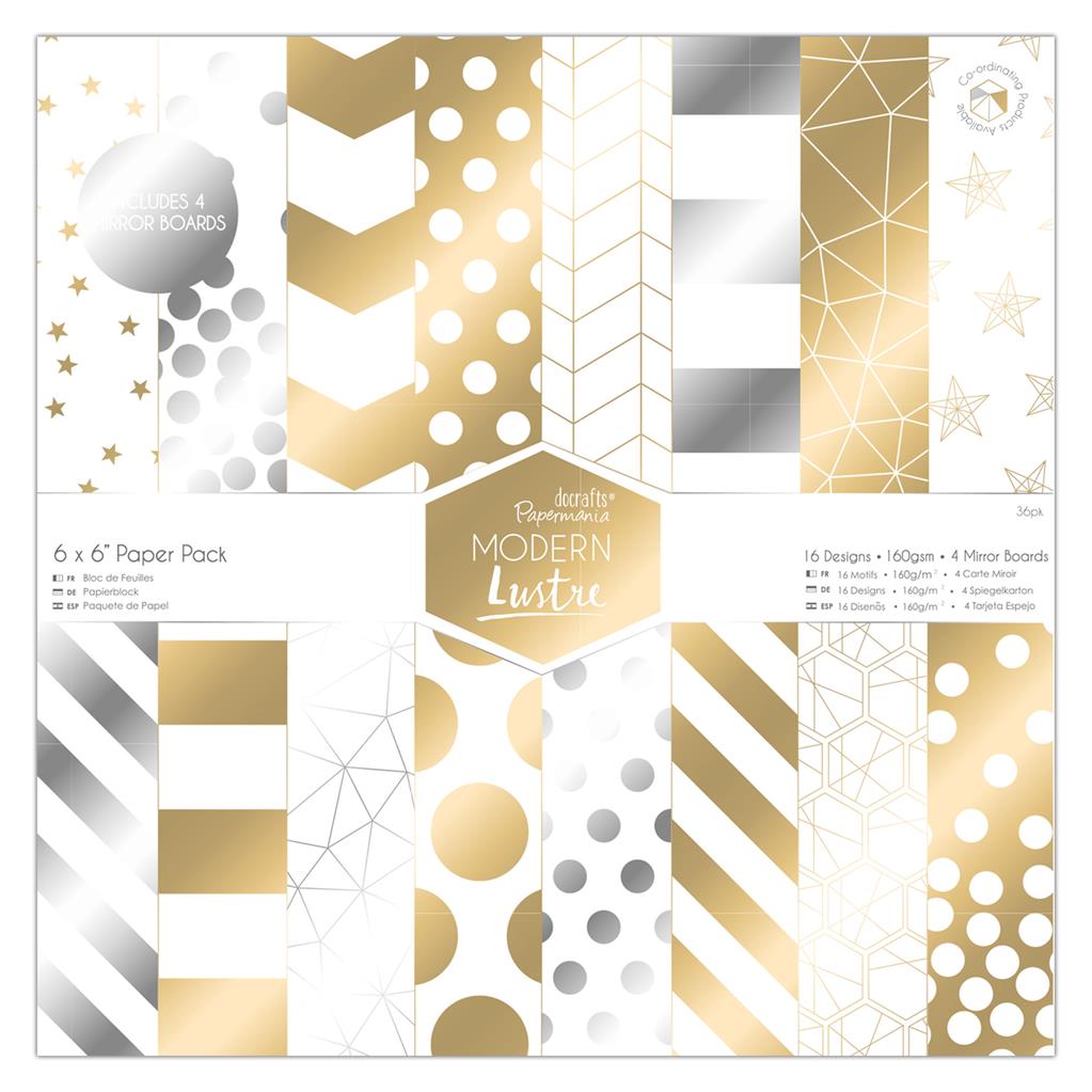 Papermania 6" x 6" Paper Pack - Modern Lustre (36sht)