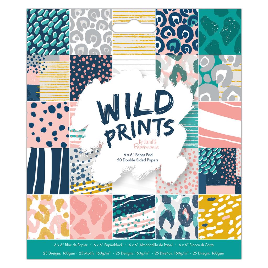 Papermania 6" x 6" Paper Pad - Wild Prints (50sht)