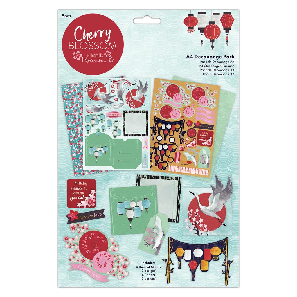 Cherry Blossom A4 Decoupage Pack (4sht)
