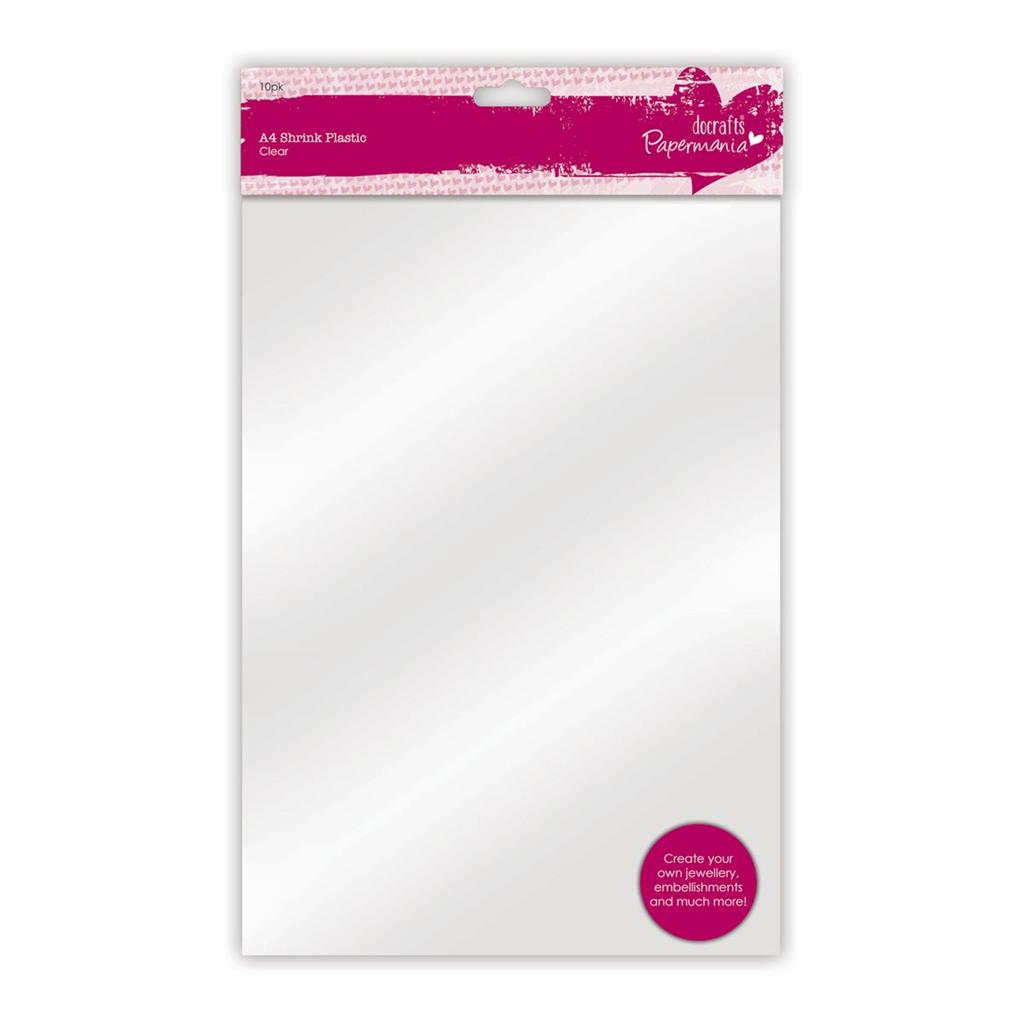 Papermania A4 Shrink Plastic Clear Pouches (10pk)