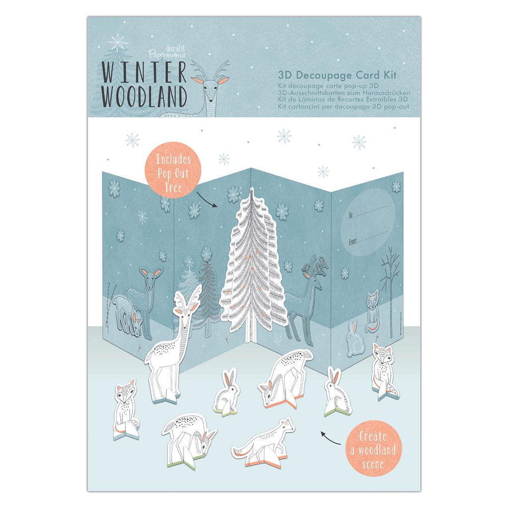 Papermania 3D Decoupage Card Kit - Winter Woodland