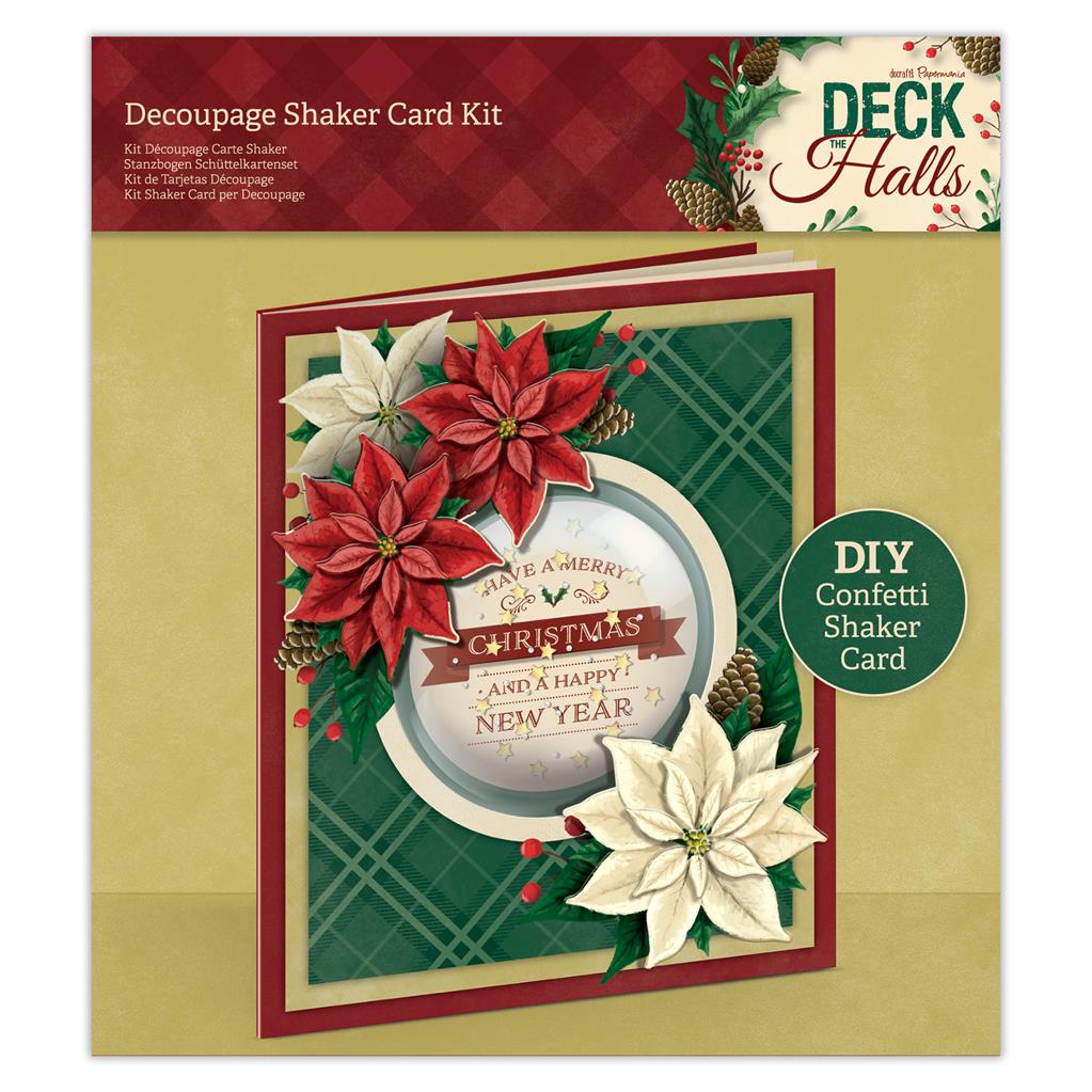 Papermania Decoupage Shaker Card Kit - Deck the Halls