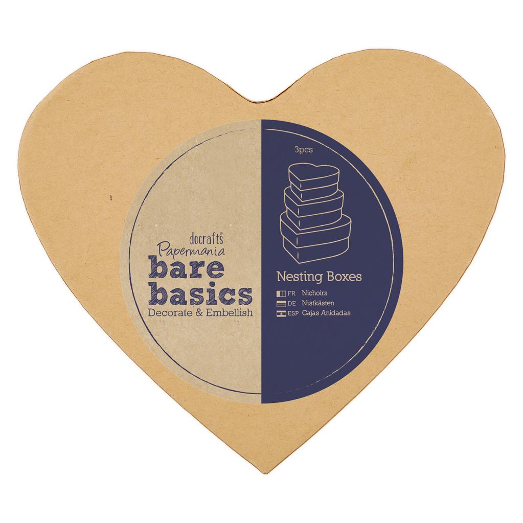 Bare Basics Nesting Boxes - Heart (S/M/L)