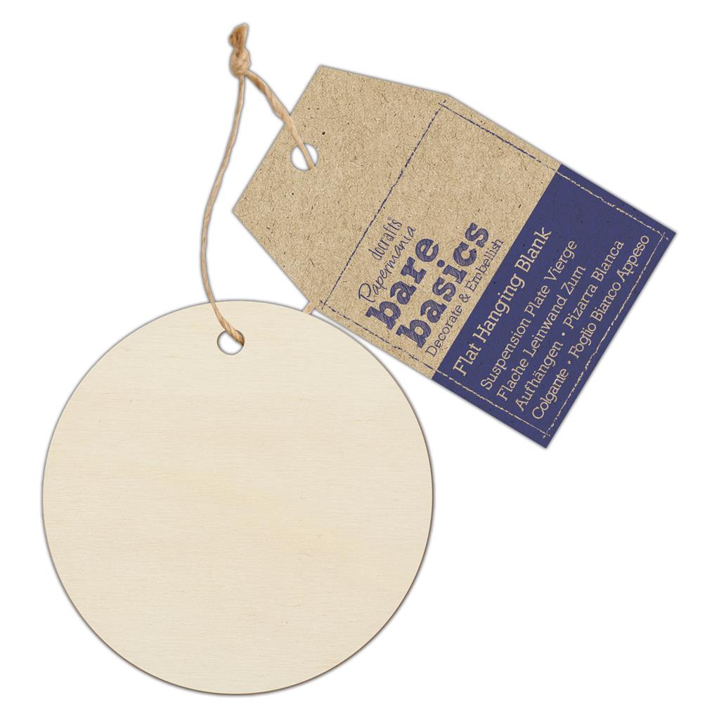 Bare Basics Flat Hanging Blank Shape - Wooden Coaster (Single)