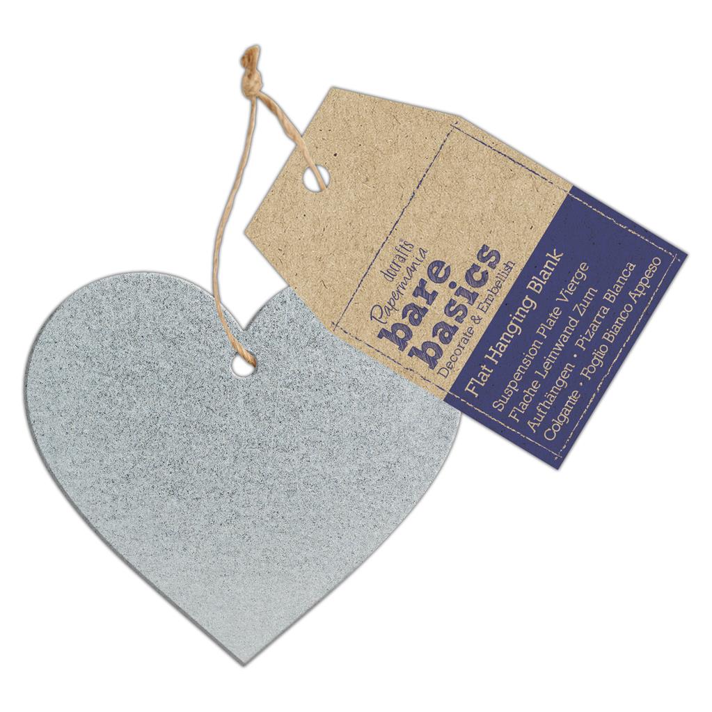 Bare Basics Flat Hanging Blank Shape - Metal Heart (Single)