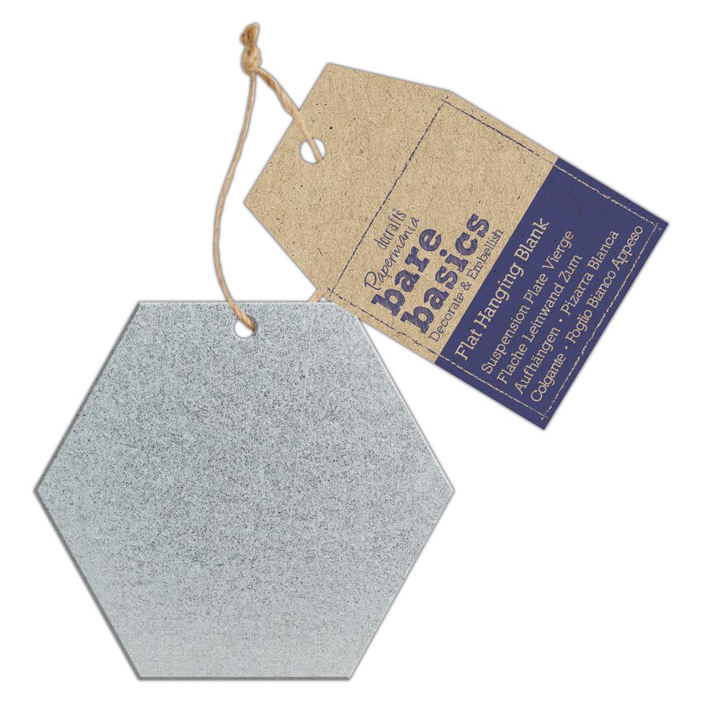 Bare Basics Flat Hanging Blank Shape - Metal Hexagon (Single)