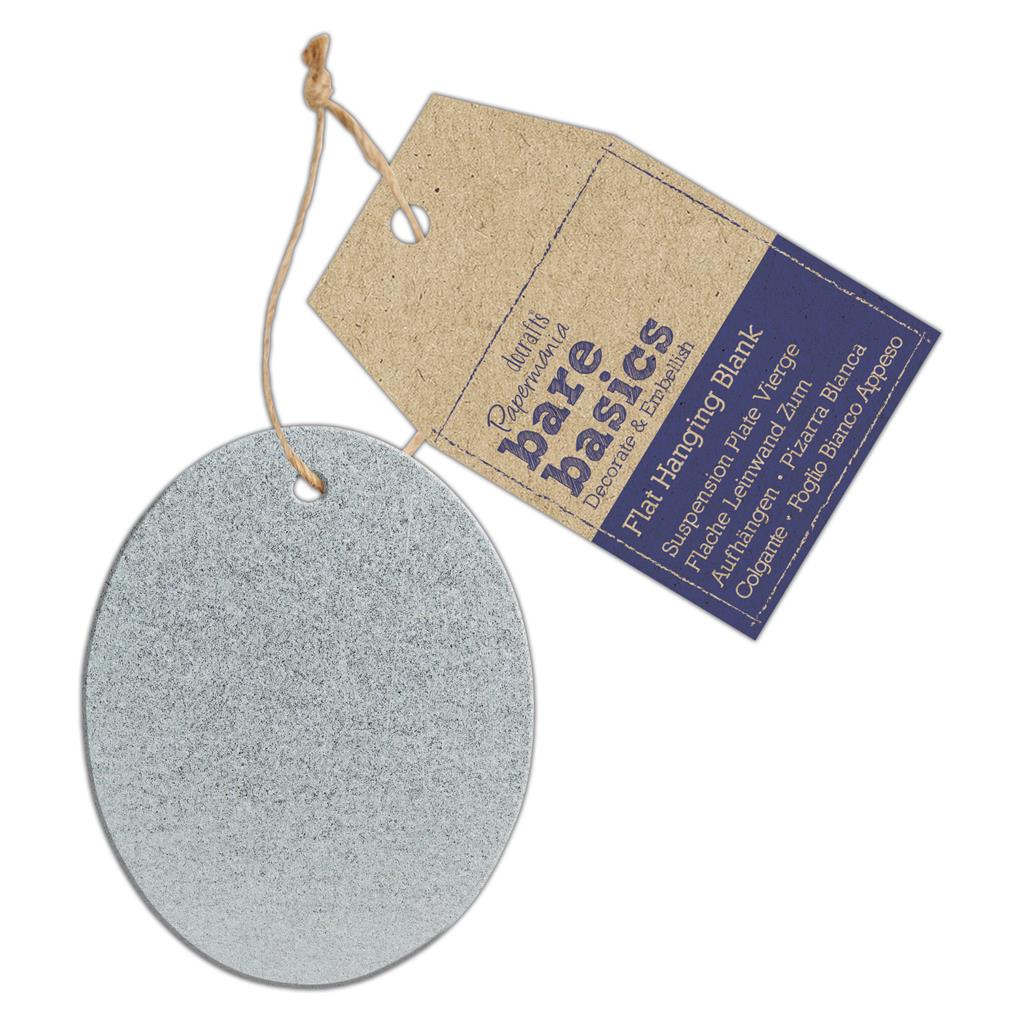 Bare Basics Flat Hanging Blank Shape - Metal Oval (Single)