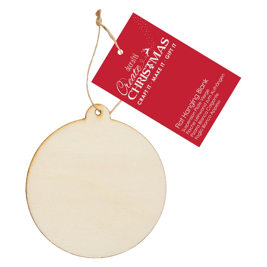 Create Christmas Flat Hanging Blank - Wooden Bauble (Single)