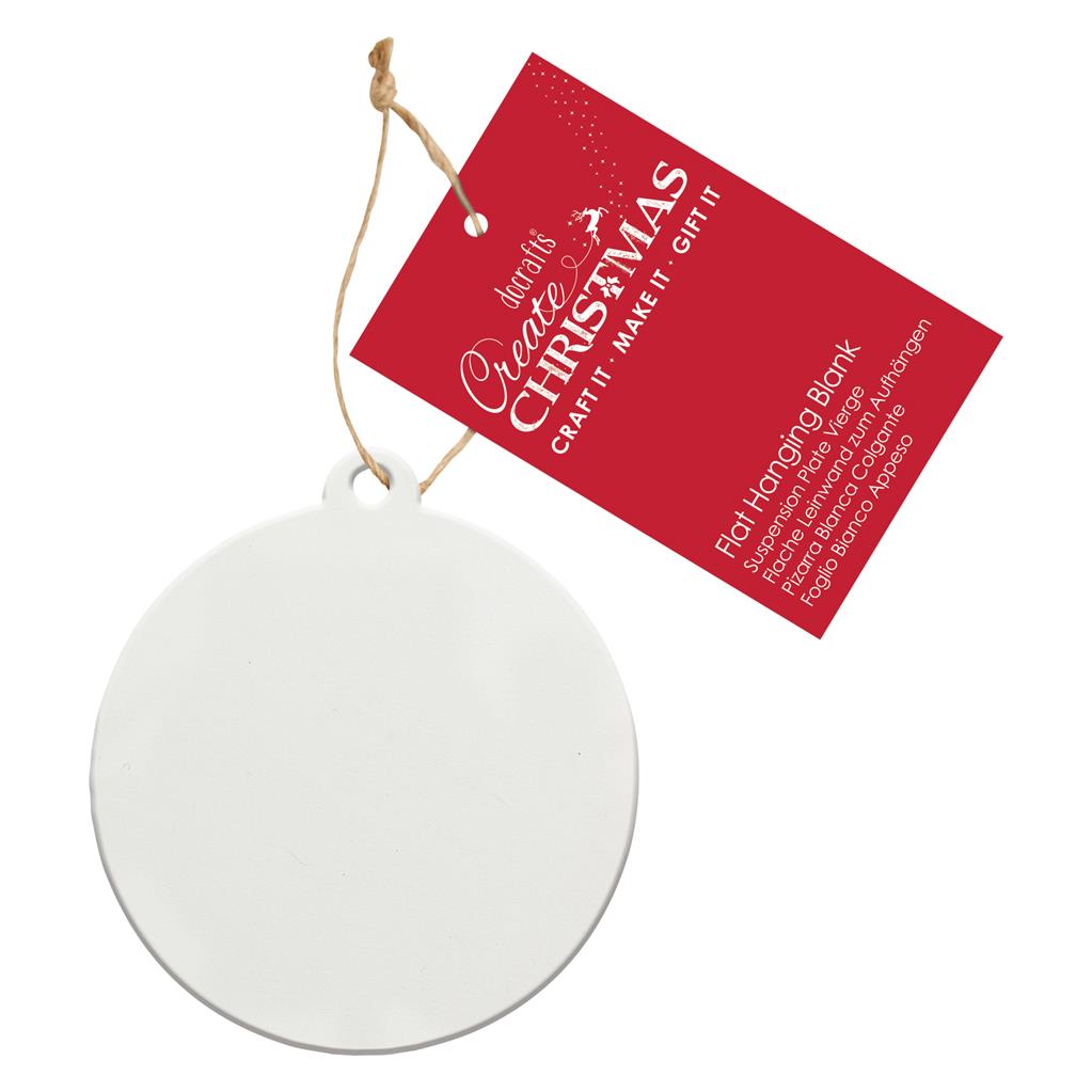 Create Christmas Flat Hanging Blank - Clear Acrylic Bauble (Single)