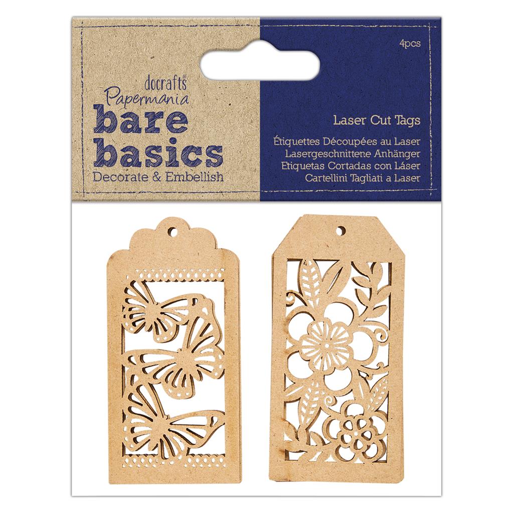 Bare Basics Laser Cut Tags (4pc)