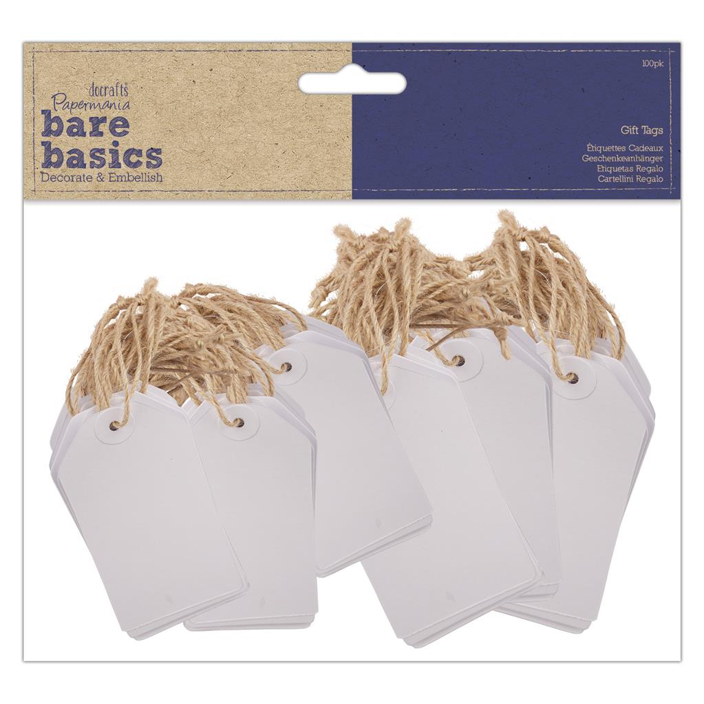 Bare Basics White Gift Tags (100pk)