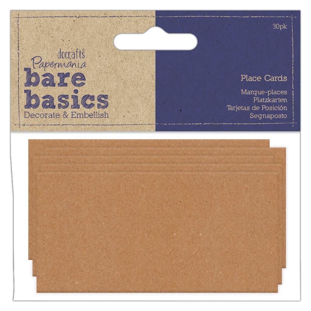 Bare Basics Place Cards - Brown Kraft (30pk)