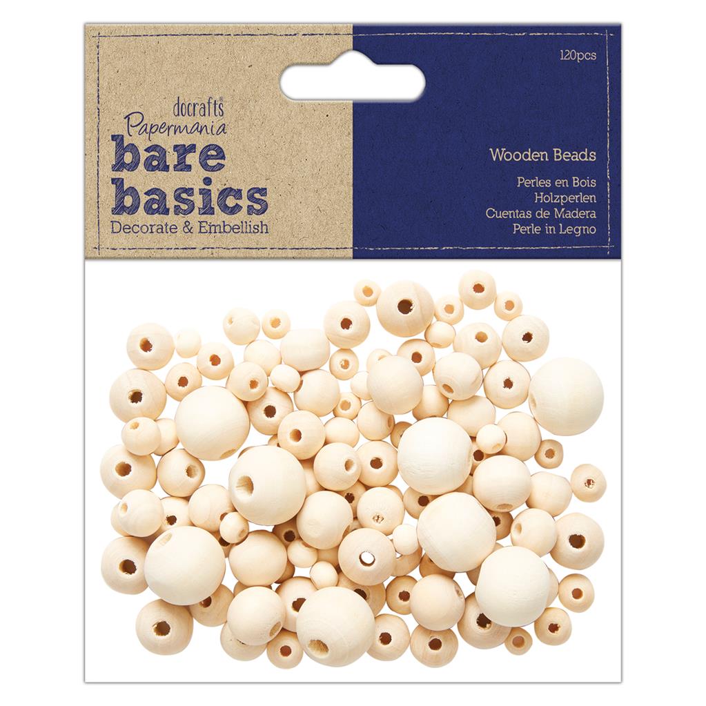 Bare Basics Wooden Round Beads (120pcs)