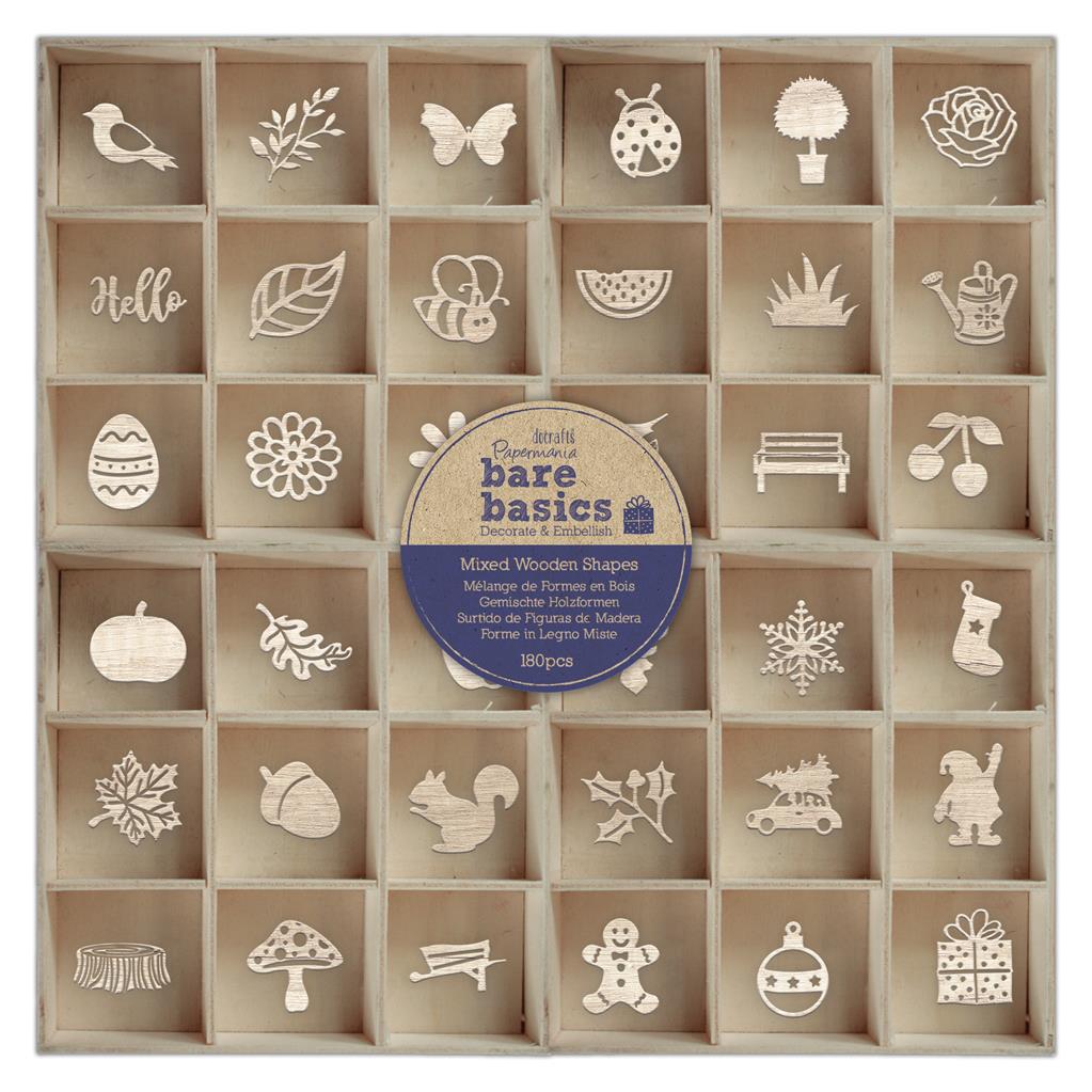Bare Basics Mixed Wooden Shapes - Seasons (180pk)