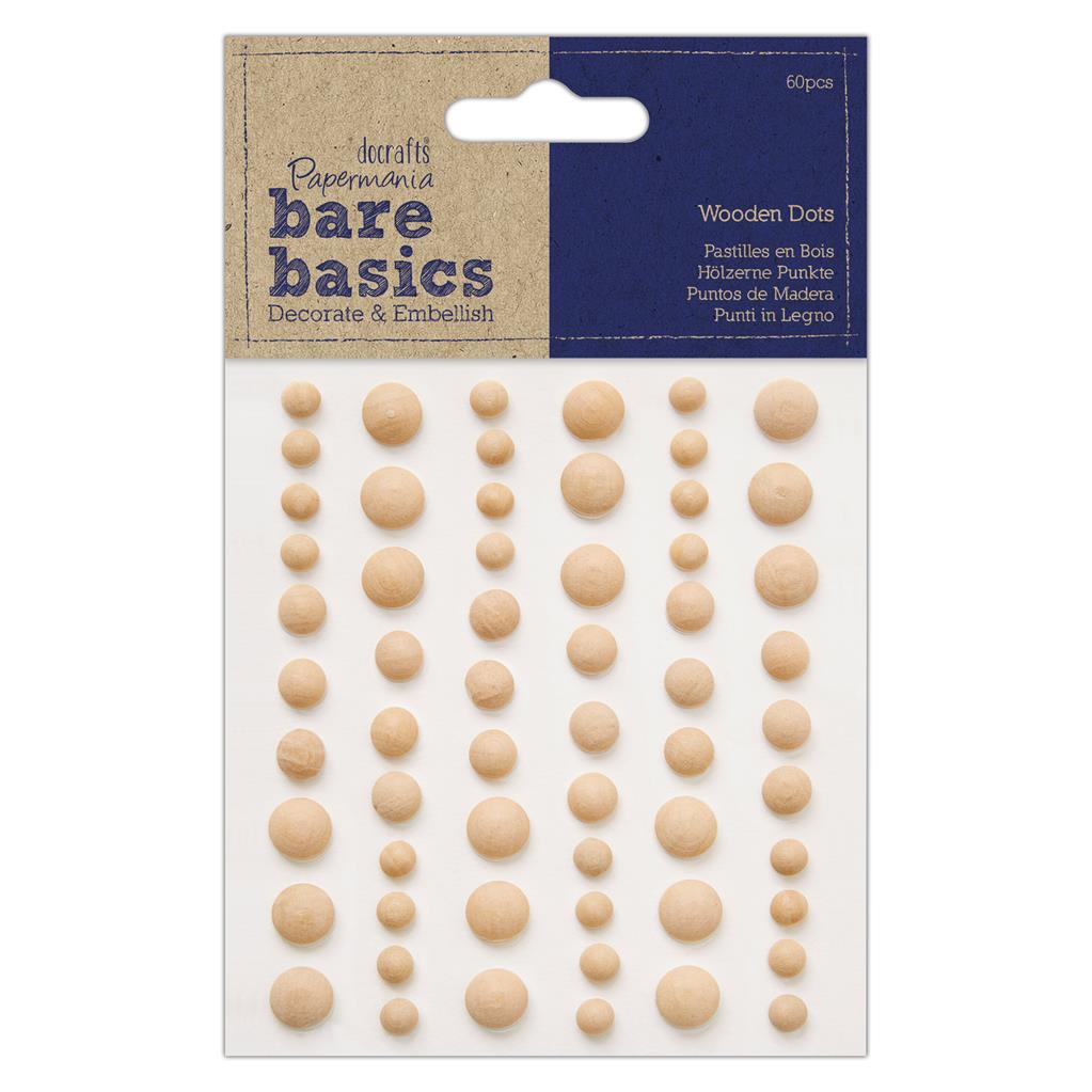 Bare Basics Light Wooden Dots (60pc)