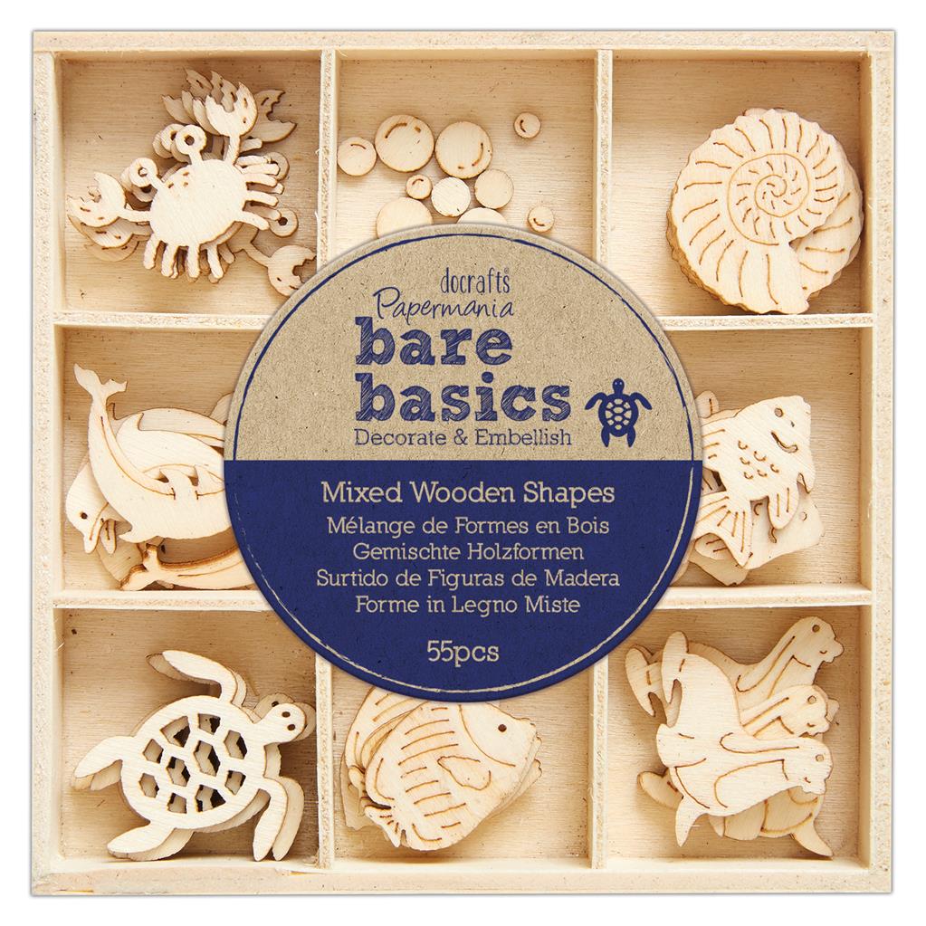 Bare Basics Wooden Shapes - Under The Sea (45pk)