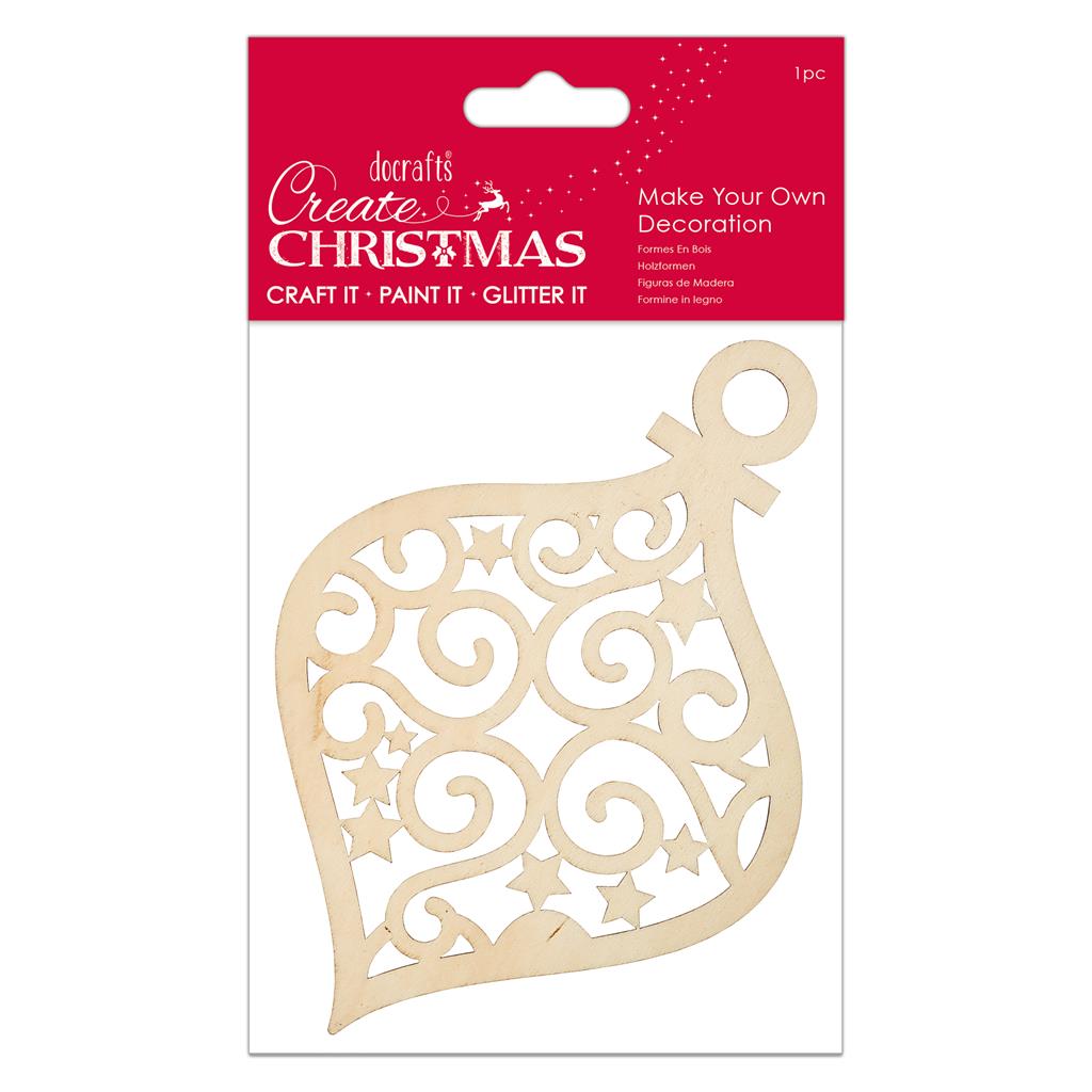 Create Christmas Make Your Own Decorations - Teardrop Bauble (4pk)