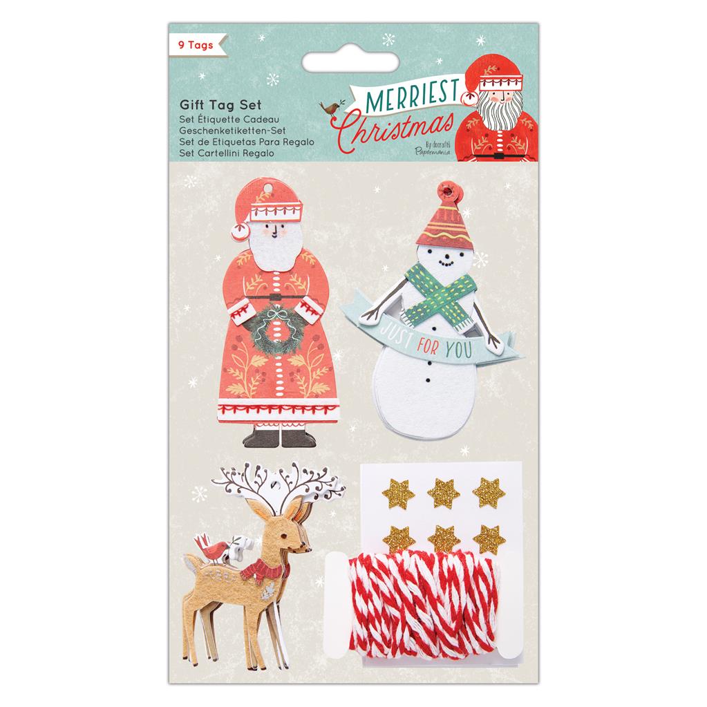 Papermanis Merriest Christmas Gift Tag Set (9 pcs)