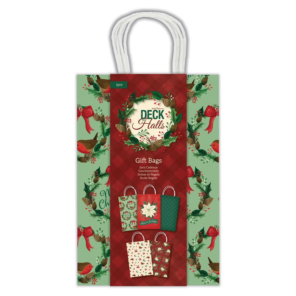 Papermania Deck the Halls Gift Bags (5pk)