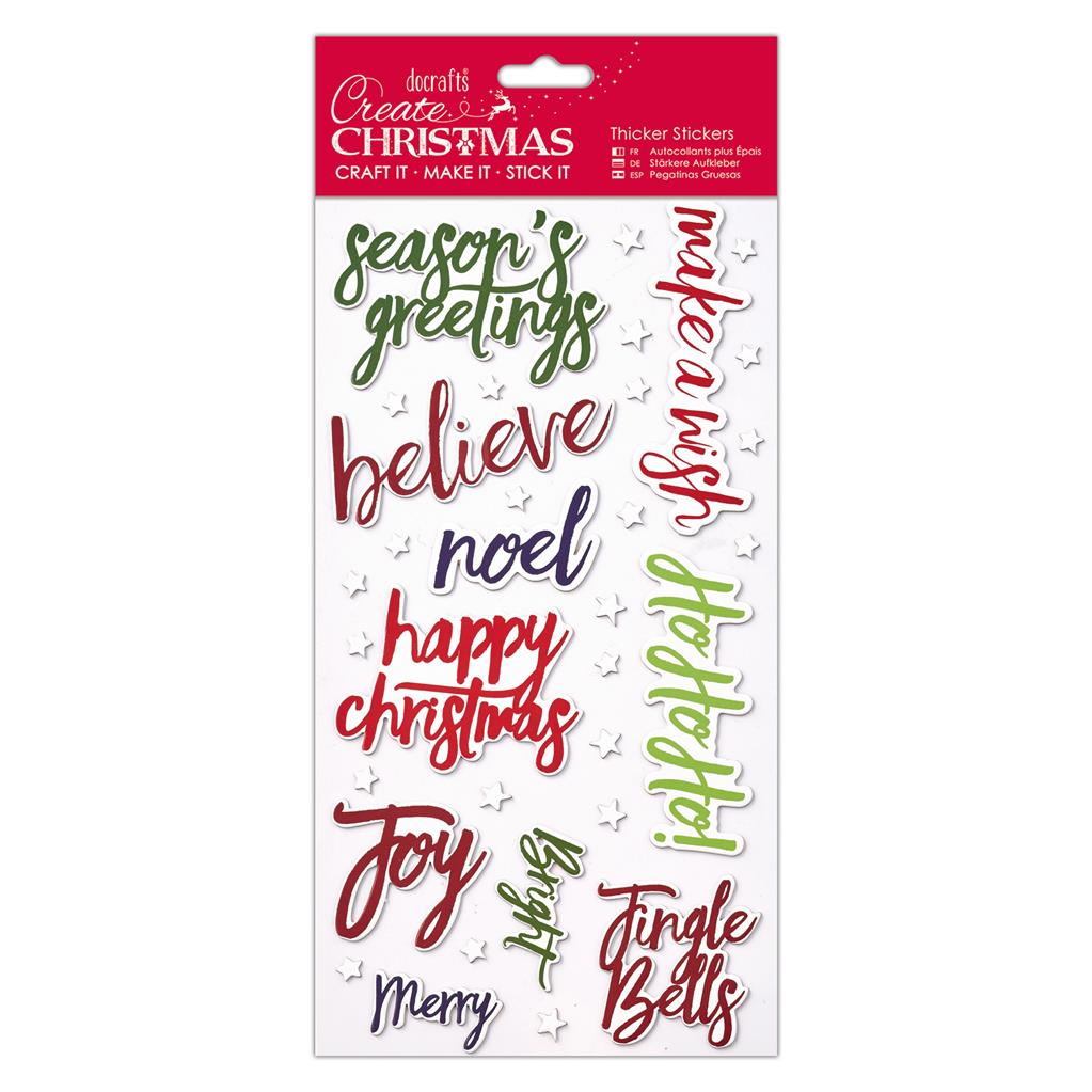 Create Christmas Thicker Stickers - Christmas Words