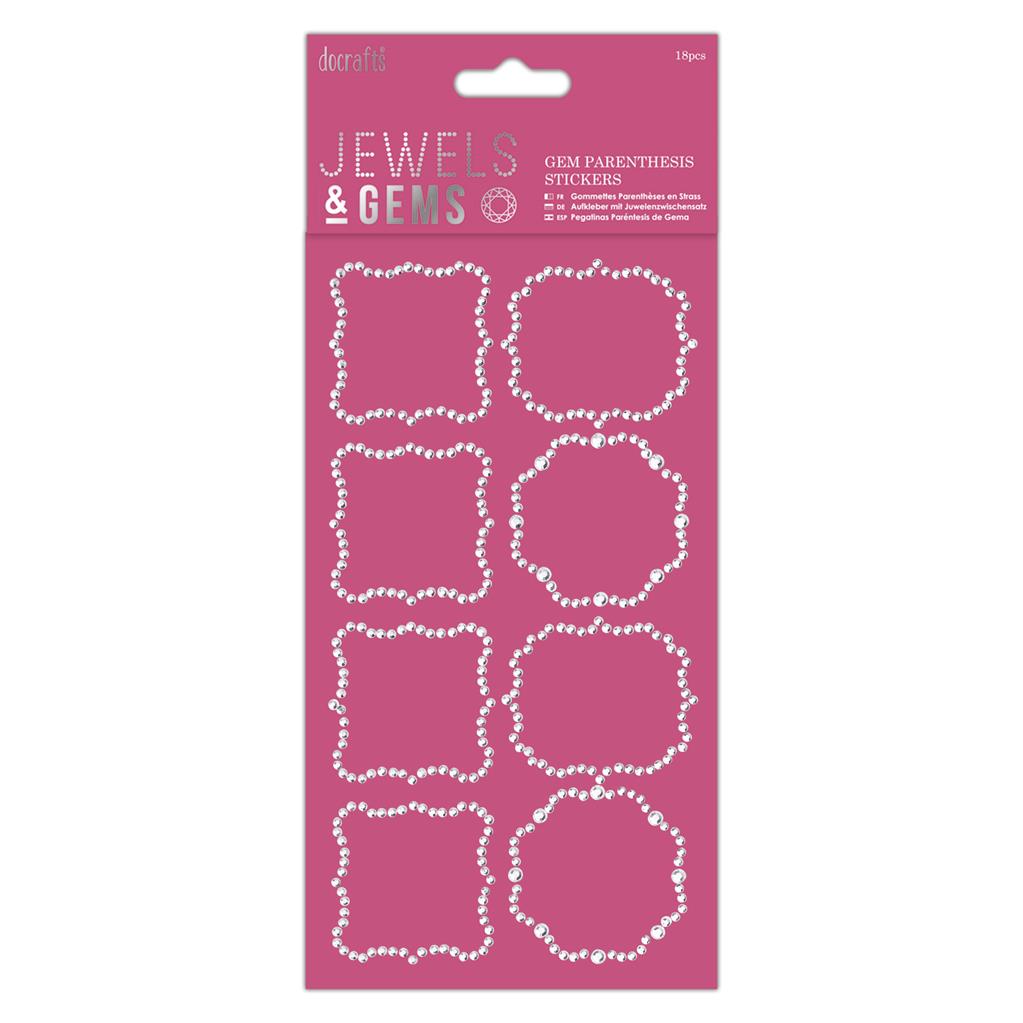 Papermania Jewels & Gems Parenthesis Stickers (8pcs)